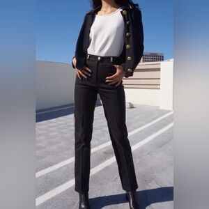 St John Straight Leg Denim With Gold Hardware Accents